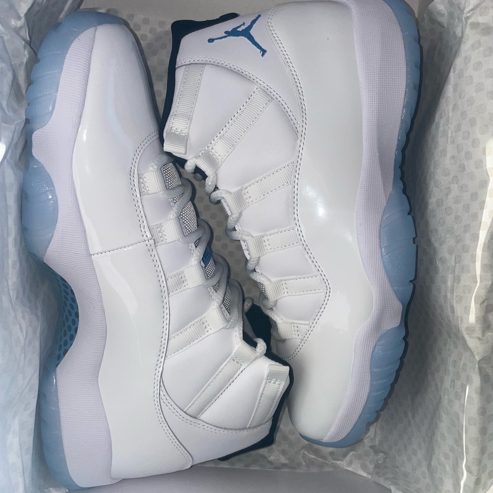 Jordan 11s white & babyblue